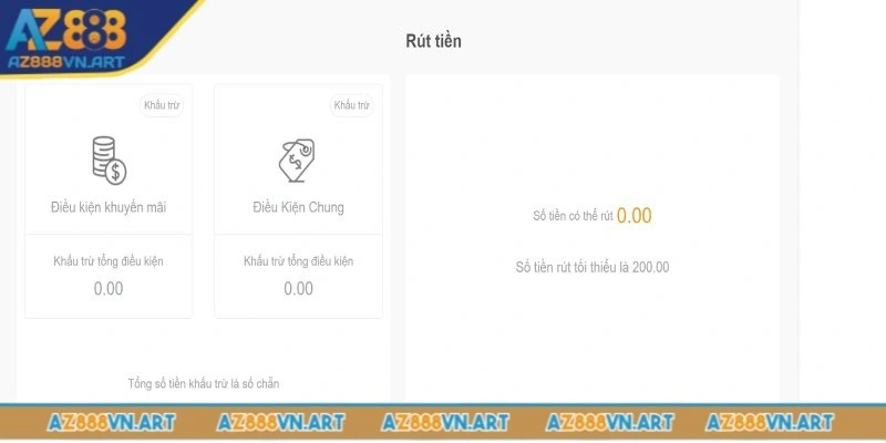 Bước 3: Kiểm tra điều kiện rút tiền